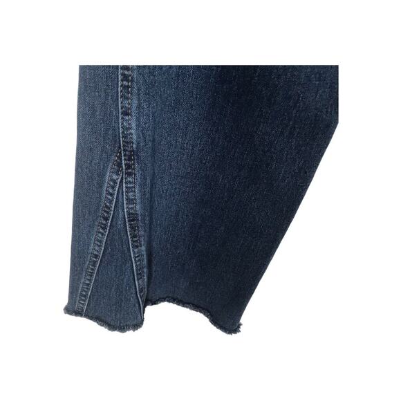 Free People Jeans Womens Size W 27R Wide Leg Flare Raw Hem Mid Rise Medium Wash - Picture 7 of 13